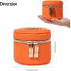 imageAngelinas Palace Round Jewelry Organizer Case Travel Bag Bridesmaid Gifts Vegan Leather Box for Necklace Earring Bracelet RingBlackLight terracotta