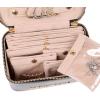 imageAngelinas Palace Snakeskin Pattern Jewelry Organizer Case Bridesmaid Gifts Travel Bag Vegan Leather Box for Necklace Earring Bracelet RingChampagneBlack