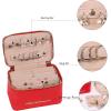 imageAngelinas Palace Snakeskin Pattern Jewelry Organizer Case Bridesmaid Gifts Travel Bag Vegan Leather Box for Necklace Earring Bracelet RingChampagneRed