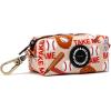 imageOrganic Cotton Dog Poop Bag Holder for Leash Brass Hardware Waste Bag Dispenser Pet Waste Management SolutionBaseball