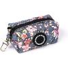 imageOrganic Cotton Dog Poop Bag Holder for Leash Brass Hardware Waste Bag Dispenser Pet Waste Management SolutionBouquet Grey