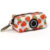 imageOrganic Cotton Dog Poop Bag Holder for Leash Brass Hardware Waste Bag Dispenser Pet Waste Management SolutionDancing Srawberries
