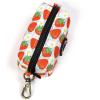 imageOrganic Cotton Dog Poop Bag Holder for Leash Brass Hardware Waste Bag Dispenser Pet Waste Management SolutionDancing Srawberries