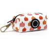 imageOrganic Cotton Dog Poop Bag Holder for Leash Brass Hardware Waste Bag Dispenser Pet Waste Management SolutionLove Halloween