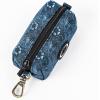 imageOrganic Cotton Dog Poop Bag Holder for Leash Brass Hardware Waste Bag Dispenser Pet Waste Management SolutionMarigold