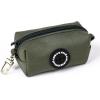 imageOrganic Cotton Dog Poop Bag Holder for Leash Brass Hardware Waste Bag Dispenser Pet Waste Management SolutionMilitary Green