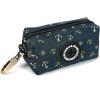imageOrganic Cotton Dog Poop Bag Holder for Leash Brass Hardware Waste Bag Dispenser Pet Waste Management SolutionNautical