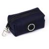 imageOrganic Cotton Dog Poop Bag Holder for Leash Brass Hardware Waste Bag Dispenser Pet Waste Management SolutionNavy
