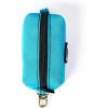 imageOrganic Cotton Dog Poop Bag Holder for Leash Brass Hardware Waste Bag Dispenser Pet Waste Management SolutionPeacock Blue
