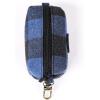 imageOrganic Cotton Dog Poop Bag Holder for Leash Brass Hardware Waste Bag Dispenser Pet Waste Management SolutionPlaid Blue