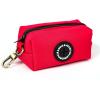 imageOrganic Cotton Dog Poop Bag Holder for Leash Brass Hardware Waste Bag Dispenser Pet Waste Management SolutionPoinciana Red