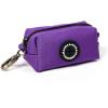 imageOrganic Cotton Dog Poop Bag Holder for Leash Brass Hardware Waste Bag Dispenser Pet Waste Management SolutionPurple Tornado