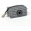 imageOrganic Cotton Dog Poop Bag Holder for Leash Brass Hardware Waste Bag Dispenser Pet Waste Management SolutionShepherd Black  White
