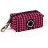 imageOrganic Cotton Dog Poop Bag Holder for Leash Brass Hardware Waste Bag Dispenser Pet Waste Management SolutionShepherd Fuschia