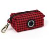 imageOrganic Cotton Dog Poop Bag Holder for Leash Brass Hardware Waste Bag Dispenser Pet Waste Management SolutionShepherd Red