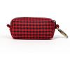 imageOrganic Cotton Dog Poop Bag Holder for Leash Brass Hardware Waste Bag Dispenser Pet Waste Management SolutionShepherd Red