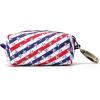 imageOrganic Cotton Dog Poop Bag Holder for Leash Brass Hardware Waste Bag Dispenser Pet Waste Management SolutionStars and Stripes