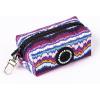 imageOrganic Cotton Dog Poop Bag Holder for Leash Brass Hardware Waste Bag Dispenser Pet Waste Management SolutionStripes ethnic