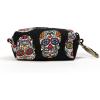imageOrganic Cotton Dog Poop Bag Holder for Leash Brass Hardware Waste Bag Dispenser Pet Waste Management SolutionSugar Skull