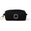 imageOrganic Cotton Dog Poop Bag Holder for Leash Brass Hardware Waste Bag Dispenser Pet Waste Management SolutionBlack