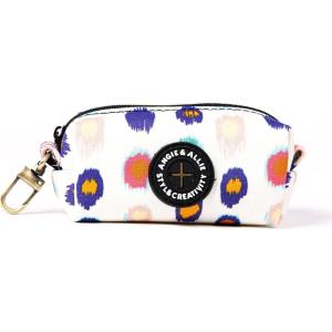 imageOrganic Cotton Dog Poop Bag Holder for Leash Brass Hardware Waste Bag Dispenser Pet Waste Management SolutionColorful Leopard