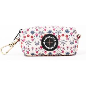 imageOrganic Cotton Dog Poop Bag Holder for Leash Brass Hardware Waste Bag Dispenser Pet Waste Management SolutionDaisy