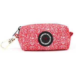 imageOrganic Cotton Dog Poop Bag Holder for Leash Brass Hardware Waste Bag Dispenser Pet Waste Management SolutionLarkspur