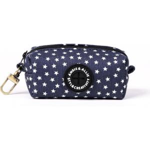 imageOrganic Cotton Dog Poop Bag Holder for Leash Brass Hardware Waste Bag Dispenser Pet Waste Management SolutionStars