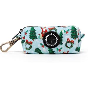 imageOrganic Cotton Dog Poop Bag Holder for Leash Brass Hardware Waste Bag Dispenser Pet Waste Management SolutionThe Santa