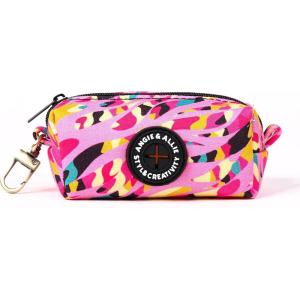 imageOrganic Cotton Dog Poop Bag Holder for Leash Brass Hardware Waste Bag Dispenser Pet Waste Management SolutionZebra