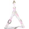imageAngie and Allie Organic Cotton Personalized Step in Dog Harness with Brass BuckleCustom Dog Halter VestsAdjustable No Pull Canine Halter Harness for Small Medium Large DogsVintage Rose Pink