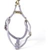 imageAngie and Allie Organic Cotton Personalized Step in Dog Harness with Brass BuckleCustom Dog Halter VestsAdjustable No Pull Canine Halter Harness for Small Medium Large DogsLight Grey