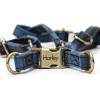 imageAngie and Allie Organic Cotton Personalized Step in Dog Harness with Brass BuckleCustom Dog Halter VestsAdjustable No Pull Canine Halter Harness for Small Medium Large DogsPlaid Blue