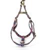 imageAngie and Allie Organic Cotton Personalized Step in Dog Harness with Brass BuckleCustom Dog Halter VestsAdjustable No Pull Canine Halter Harness for Small Medium Large DogsRoses