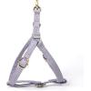 imageAngie and Allie Organic Cotton Personalized Step in Dog Harness with Brass BuckleCustom Dog Halter VestsAdjustable No Pull Canine Halter Harness for Small Medium Large DogsLight Grey