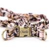 imageAngie and Allie Organic Cotton Personalized Step in Dog Harness with Brass BuckleCustom Dog Halter VestsAdjustable No Pull Canine Halter Harness for Small Medium Large DogsLeopard