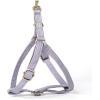 imageAngie and Allie Organic Cotton Personalized Step in Dog Harness with Brass BuckleCustom Dog Halter VestsAdjustable No Pull Canine Halter Harness for Small Medium Large DogsLight Grey