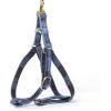 imageAngie and Allie Organic Cotton Personalized Step in Dog Harness with Brass BuckleCustom Dog Halter VestsAdjustable No Pull Canine Halter Harness for Small Medium Large DogsPlaid Blue