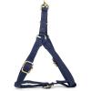 imageAngie and Allie Organic Cotton Personalized Step in Dog Harness with Brass BuckleCustom Dog Halter VestsAdjustable No Pull Canine Halter Harness for Small Medium Large DogsNavy