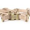 imageAngie and Allie Organic Cotton Personalized Step in Dog Harness with Brass BuckleCustom Dog Halter VestsAdjustable No Pull Canine Halter Harness for Small Medium Large DogsBeige