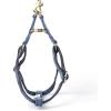 imageAngie and Allie Organic Cotton Personalized Step in Dog Harness with Brass BuckleCustom Dog Halter VestsAdjustable No Pull Canine Halter Harness for Small Medium Large DogsPlaid Blue