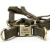 imageAngie and Allie Organic Cotton Personalized Step in Dog Harness with Brass BuckleCustom Dog Halter VestsAdjustable No Pull Canine Halter Harness for Small Medium Large DogsMilitary Green