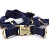 imageAngie and Allie Organic Cotton Personalized Step in Dog Harness with Brass BuckleCustom Dog Halter VestsAdjustable No Pull Canine Halter Harness for Small Medium Large DogsRoyal Blue