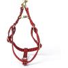 imageAngie and Allie Organic Cotton Personalized Step in Dog Harness with Brass BuckleCustom Dog Halter VestsAdjustable No Pull Canine Halter Harness for Small Medium Large DogsShepherd Red