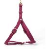 imageAngie and Allie Organic Cotton Personalized Step in Dog Harness with Brass BuckleCustom Dog Halter VestsAdjustable No Pull Canine Halter Harness for Small Medium Large DogsWine