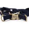 imageAngie and Allie Organic Cotton Personalized Step in Dog Harness with Brass BuckleCustom Dog Halter VestsAdjustable No Pull Canine Halter Harness for Small Medium Large DogsNavy