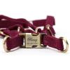 imageAngie and Allie Organic Cotton Personalized Step in Dog Harness with Brass BuckleCustom Dog Halter VestsAdjustable No Pull Canine Halter Harness for Small Medium Large DogsWine