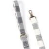 imageOrganic Cotton Dog Leash for SmallMedium and Large BreedBrass Hardware Pet Leash for WalkingRunning and Training 6FTPlaid Grey