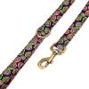 imageOrganic Cotton Dog Leash for SmallMedium and Large BreedBrass Hardware Pet Leash for WalkingRunning and Training 6FTRoses