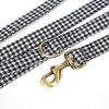 imageOrganic Cotton Dog Leash for SmallMedium and Large BreedBrass Hardware Pet Leash for WalkingRunning and Training 6FTShepherd Black  White